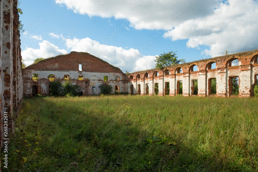 Ruined Complex military settlement of Count A. A. Arakcheev. The complex was built 1818-1825. Located in the village of Selishchi, Novgorod region