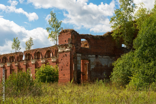 Ruined Complex military settlement of Count A. A. Arakcheev. The complex was built 1818-1825. Located in the village of Selishchi, Novgorod region photo