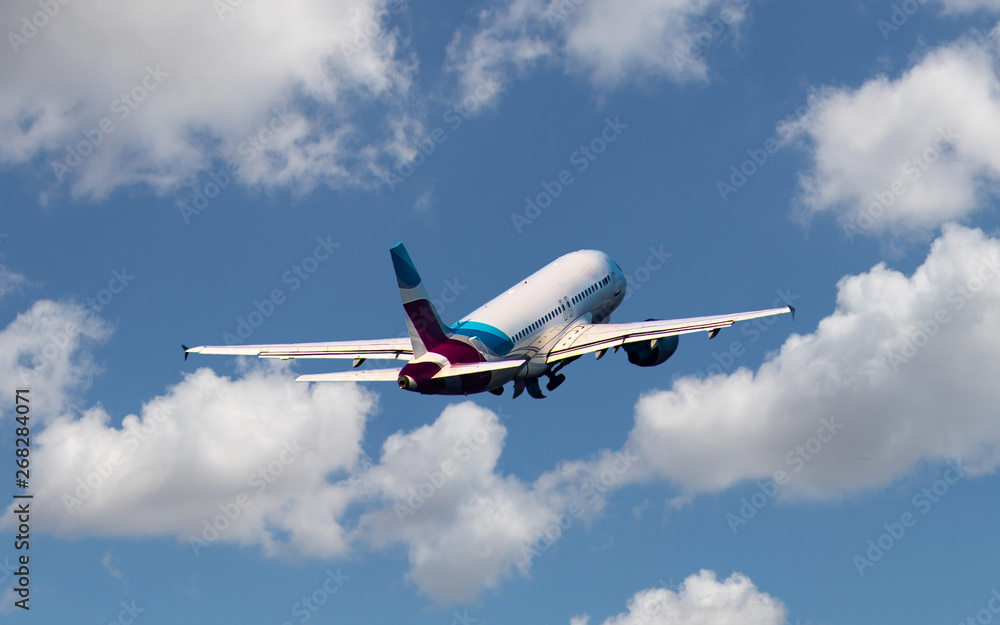 Airliner after takeoff