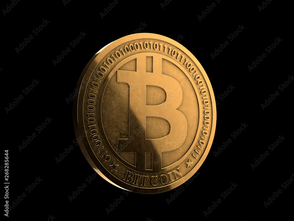 Bitcoin - shinny metallic gold coin Bitcoin - shinny metallic gold coin