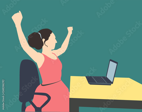 young woman with laptop