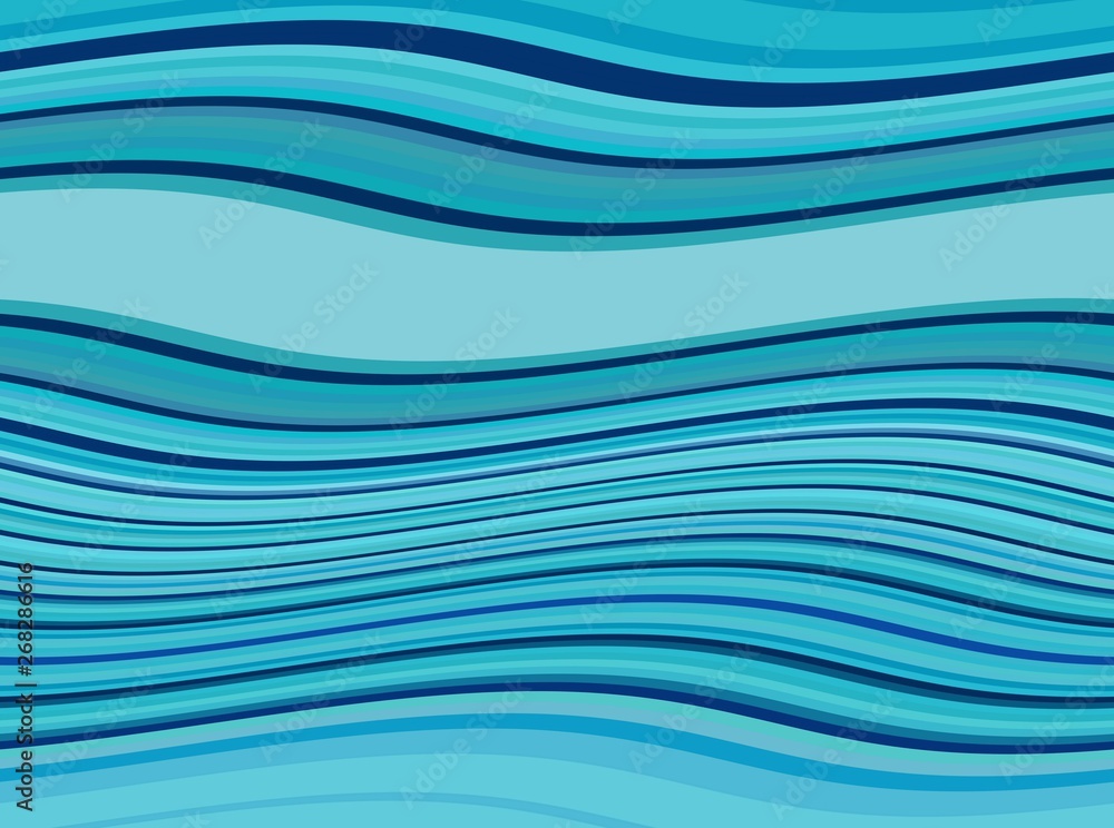 Fototapeta premium abstract waves background with medium turquoise, midnight blue and light sea green color. waves can be used for wallpaper, presentation, graphic illustration or texture