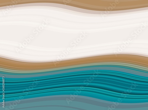 abstract teal, gray gray and linen color ocean waves background. can be used for wallpaper, presentation, graphic illustration or texture