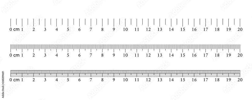 Premium Vector  Measurement scale ruler or scale length
