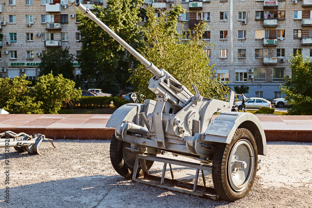 Φωτογραφία 20 milimitrovy antiaircraft gun, in the museum panorama Battle of Stalingrad, Vo