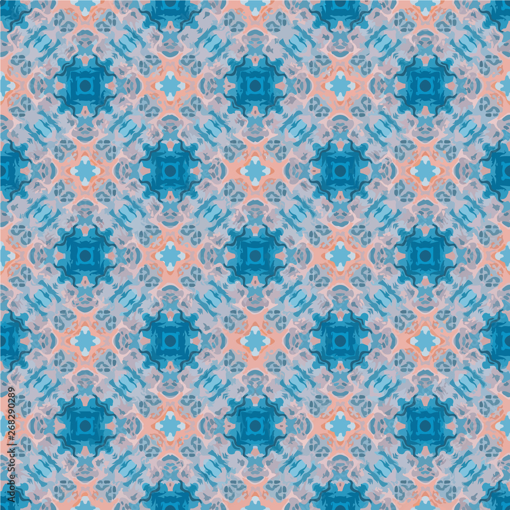 Luxury seamless pattern ornament in islamic style. Abstract floral raster element arabesque.