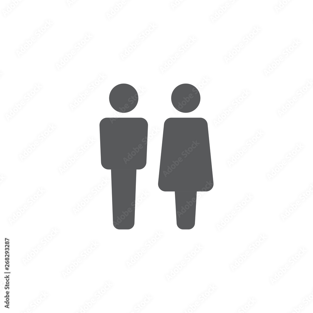 male and female toilet symbol isolated on white background male and female toilet symbol isolated on white background