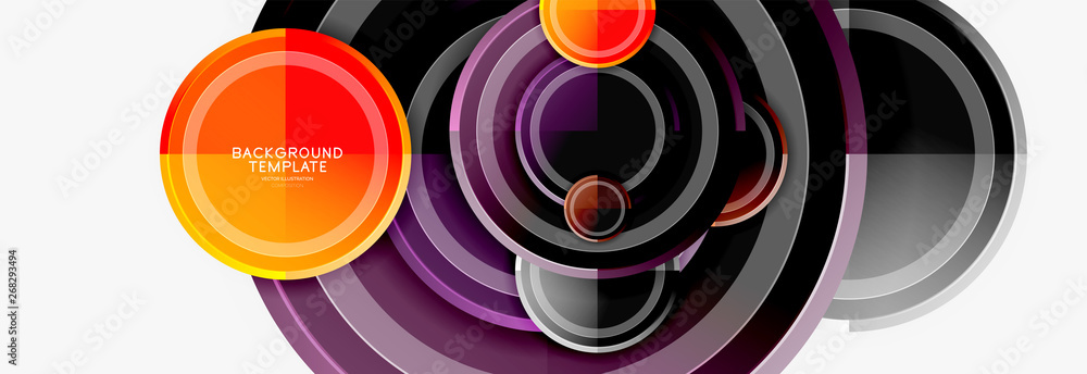 Colorful glossy circles background Colorful glossy circles background