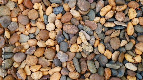pebbles beach stone background, colorful stone garden