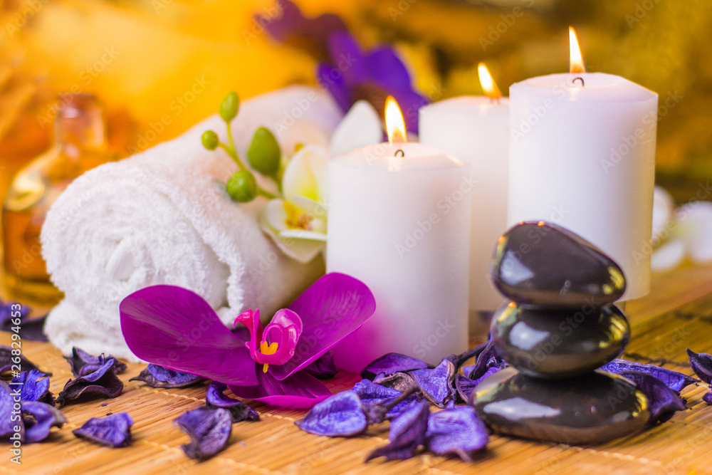 Colorful spa setting Colorful spa setting