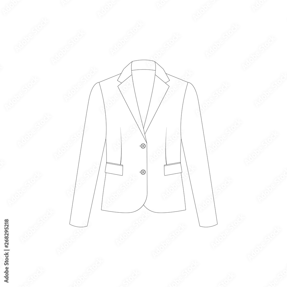 Fashion technical sketch of women middle dress in vector graphic Fashion technical sketch of women middle dress in vector graphic