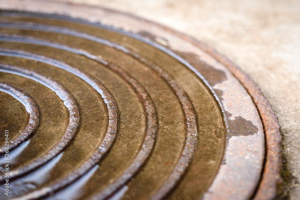 Close up metal iron hatch Close up metal iron hatch