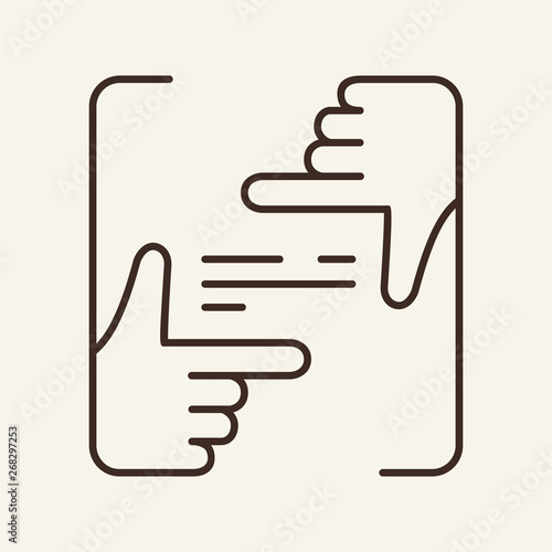 Long range planning line icon. Focus, prospect, vision. Business concept. Vector illustration can be used for topics like strategy, planning, photographing