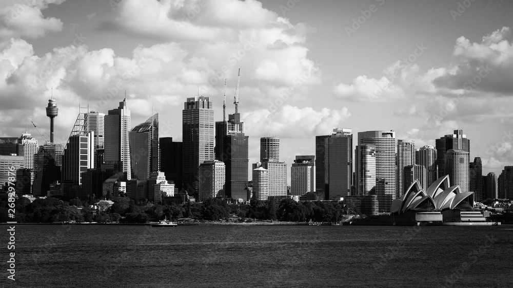 Fototapeta premium Sydney City Black and White