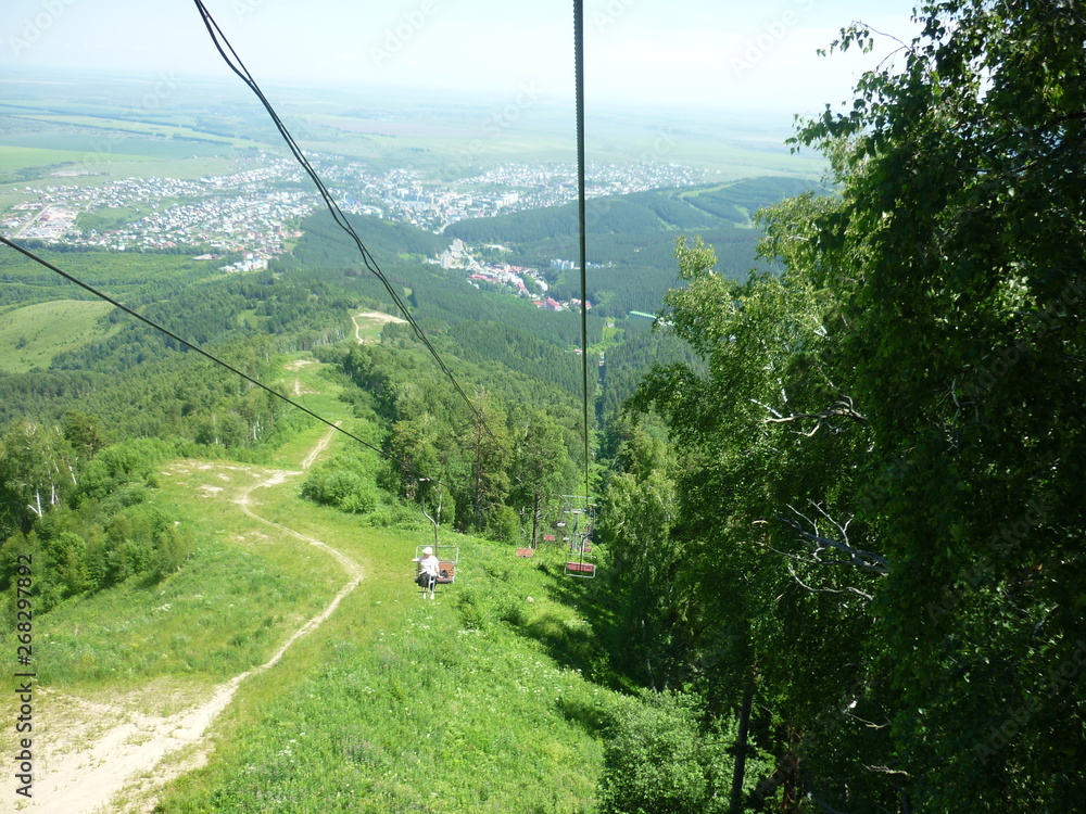 cable car in the mountains