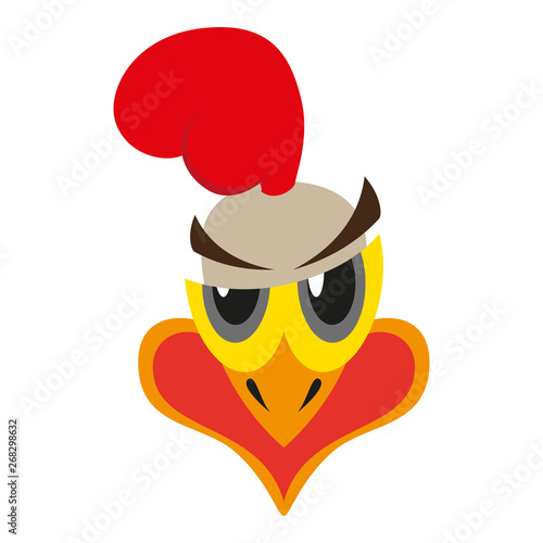 flat icon on theme evil animal hen