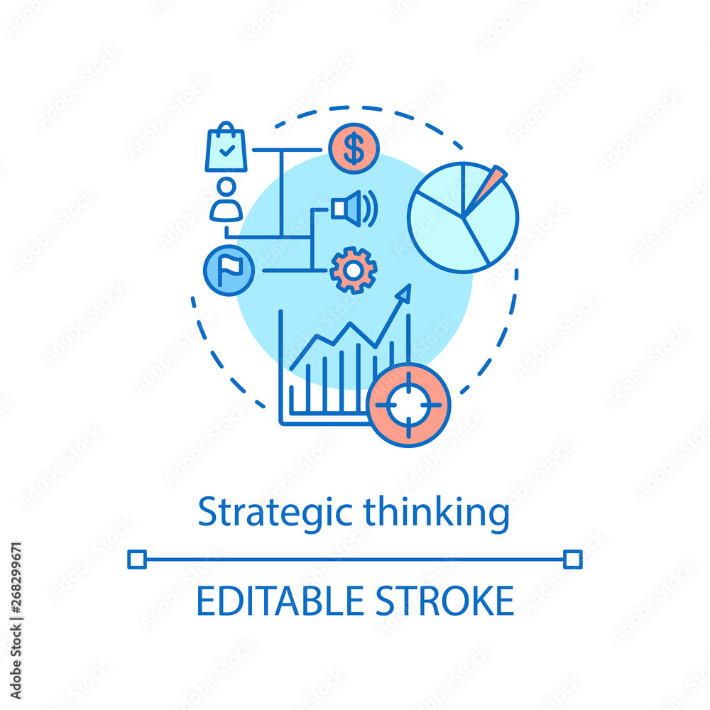 Strategic thinking concept icon