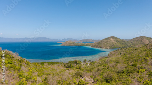 Islands of the Malayan archipelago with turquoise lagoons. Nature of the Philippines, top view. Philippines, Palawan © Tatiana Nurieva