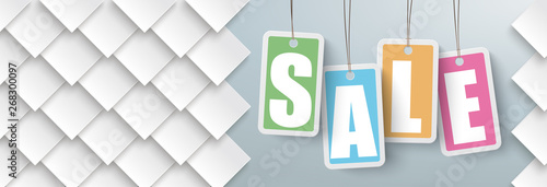 Rhombus Shapes Price Stickers Sale Header