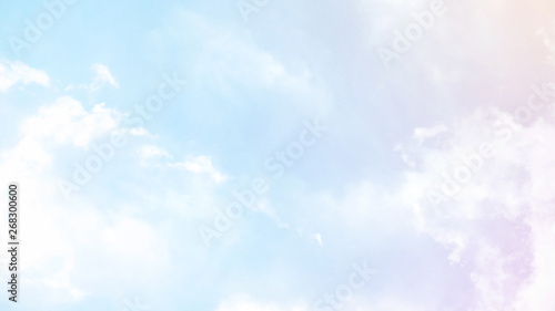 Obraz na płótnie Abstract blurred beautiful soft cloud background with a pastel multicolored gradient with bokeh concept for wedding card design or presentation w salonie