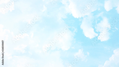 Obraz na płótnie Abstract blurred beautiful soft cloud background with a pastel multicolored gradient with bokeh concept for wedding card design or presentation w salonie