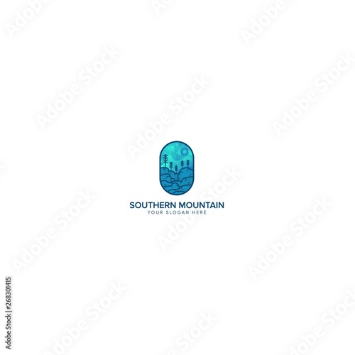 Southern mountain and Hill Logo Design