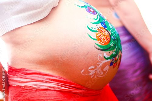 belly of pregnant woman