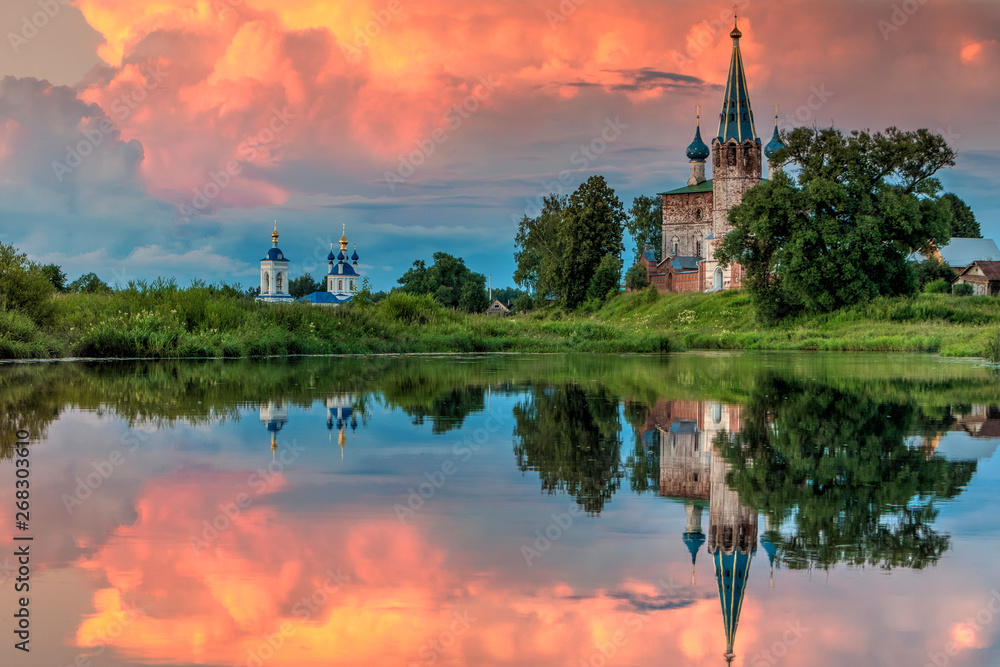 The Annunciation Monastery.Shuysky district, Dunilovo village. Ivanovo region. Russia. gold ring of Russia