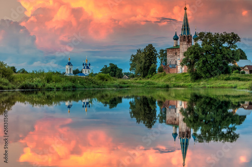 The Annunciation Monastery.Shuysky district, Dunilovo village. Ivanovo region. Russia. gold ring of Russia
