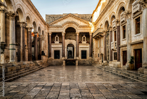 Fotografie The Diocletian's Palace in Split, Croatia - Famous Diocletian Palace is ancient palace built for Emperor Diocletian in historic center of Split, Croatia