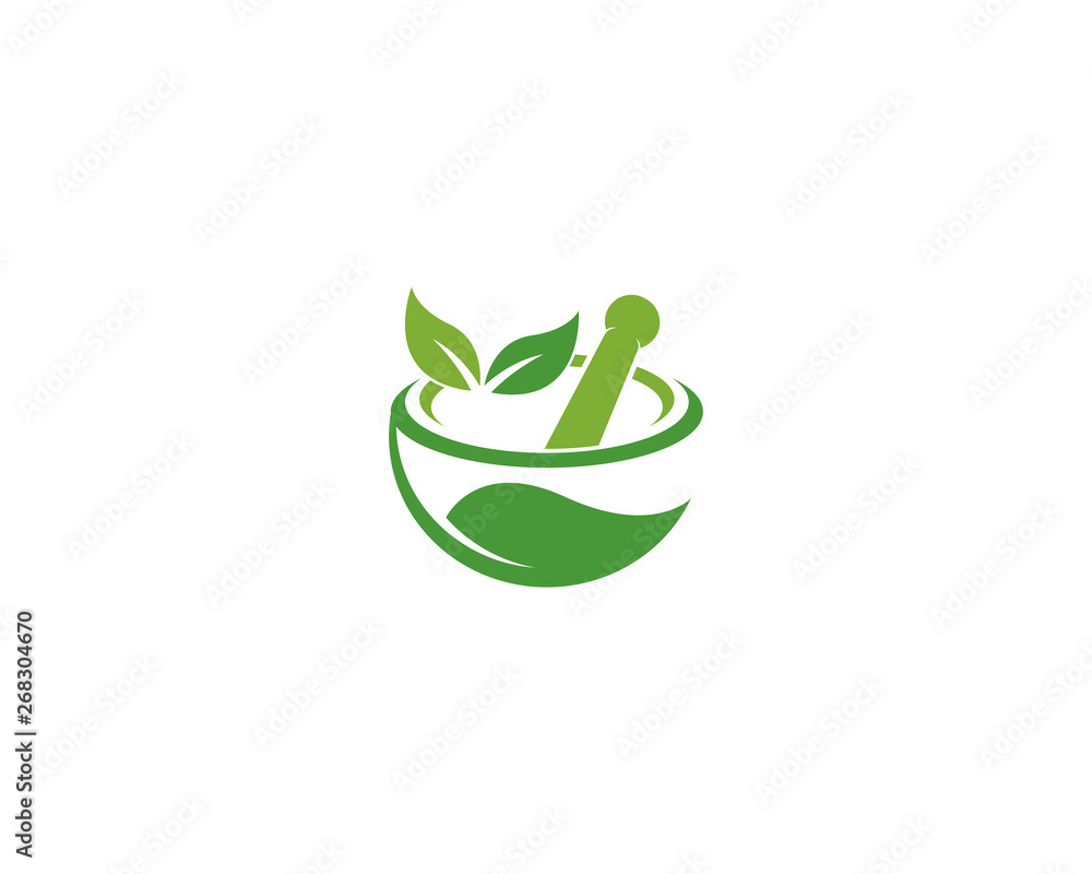 Herbal logo template vector icon illustration Herbal logo template vector icon illustration