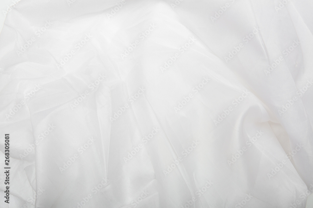 white rippled fabric texture background