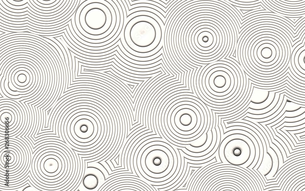 white modern abstract 3d circles