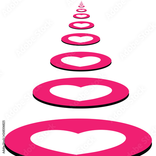  Vector. The heart goes to infinity. Far away, Icon. Design Elements for Web, Internet, App, Analytics, Promotion, Marketing, SMM, CEO, Business