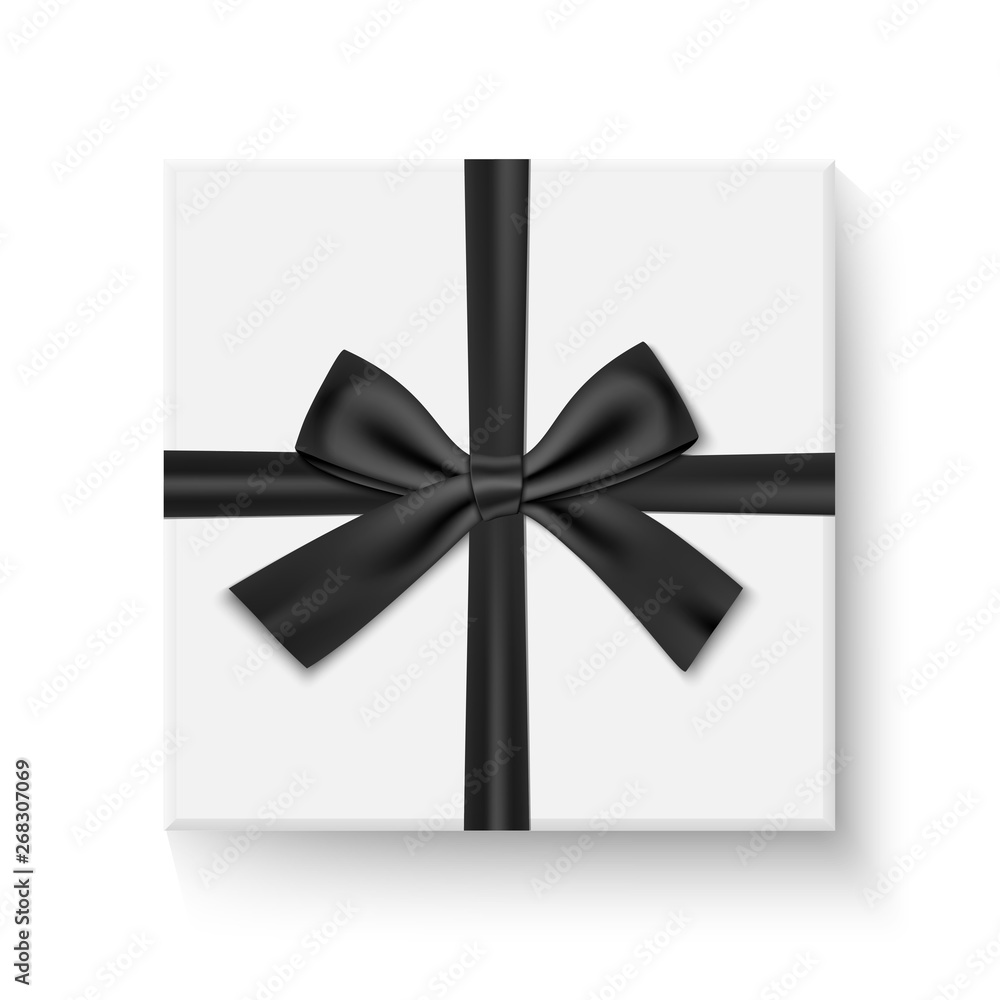 Chanel Black Gift Box with White Ribbon Bow  Black gift boxes, Ribbon  bows, White ribbon