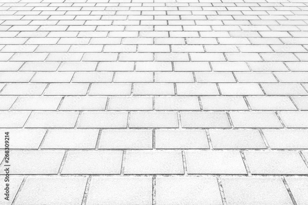 Outdoor white stone tile floor texture and background