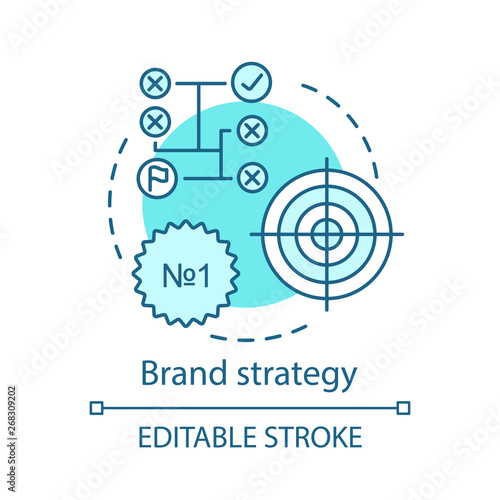 Brand strategy concept icon