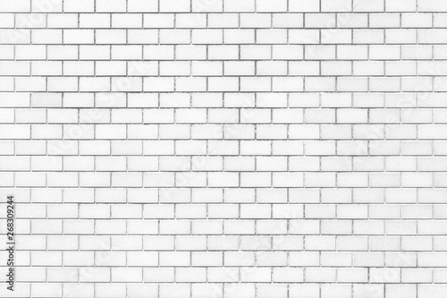 White brick wall texture and background