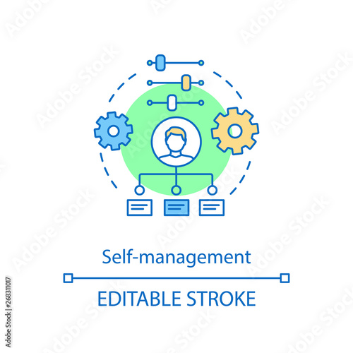 Self management concept icon