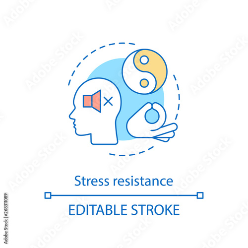 Stress resistance concept icon