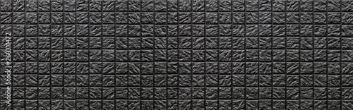 Black mosiac wall texture and background
