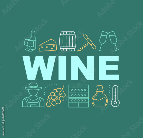 Wine industry word concepts banner