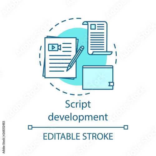 Script development concept icon