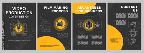 Video production agency brochure template layout