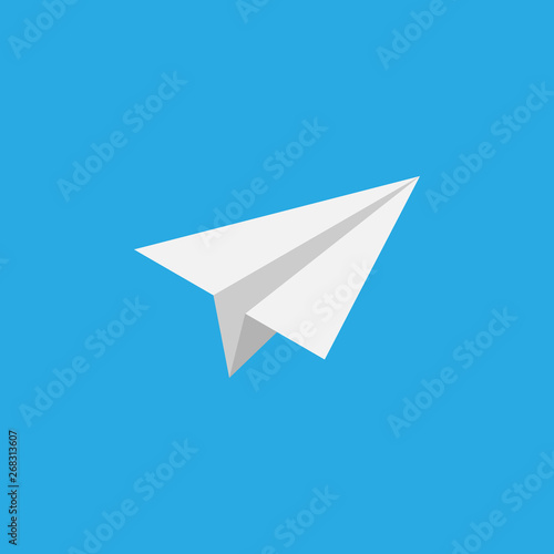 Paper plane icon isometric style