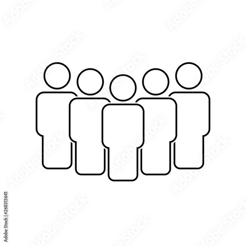 People team icon line style