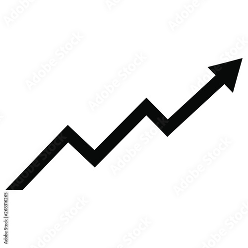 Success vector icon. arrow icon illustration.
