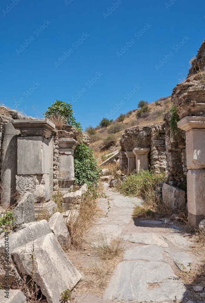 Ruins of the ancient Ephesus. Selcuk in Izmir Province, Turkey