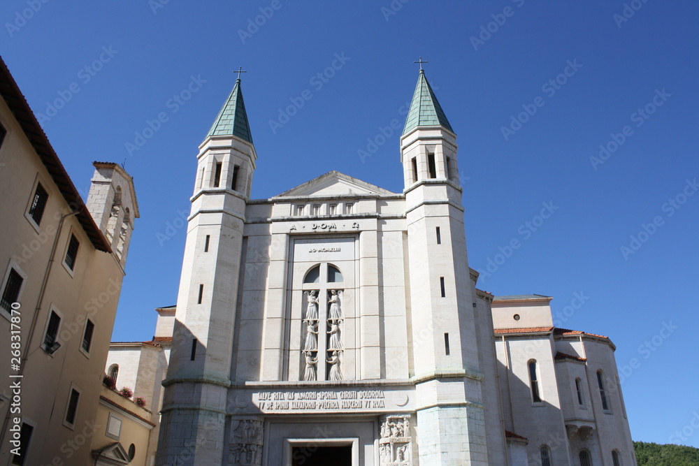 View of Basilica Saint Rita da Cascia (Cascia, Umbria, Italy)