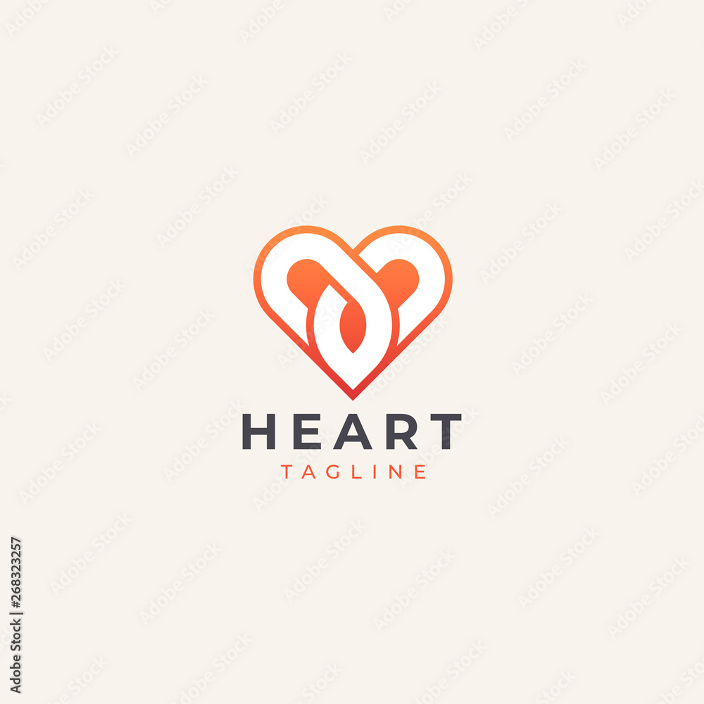 Heart symbol logo icon design template elements. Health care Logotype concept icon. Dating Logo Icon. Vector template.